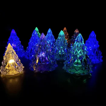 Освещенная Рождественская Елка Прикроватный Ночник Настольная Лампа Iceberg Night Lamp Home Decor RGB Рождественская Елка Декор Для Рождественской Вечеринки Подарки