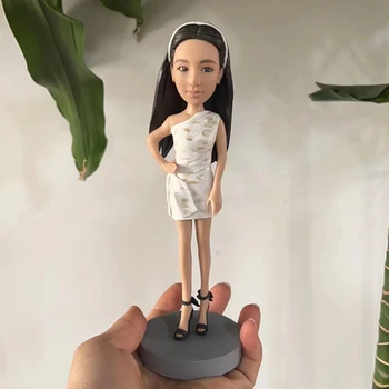18 см Пользовательские Фигурки Ручной работы, куклы для девочек, платье 